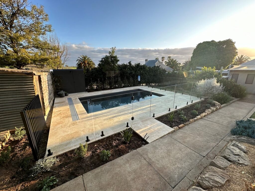 Batten Pool and Frameless Glass Pool Fence