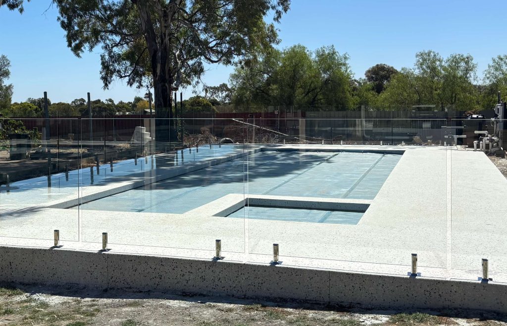Glass Swimming Pool Fence Roseworthy SA Under Construction RS